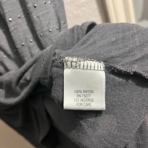 Apt 9 embellished dark gray top - Picture 4 of 5